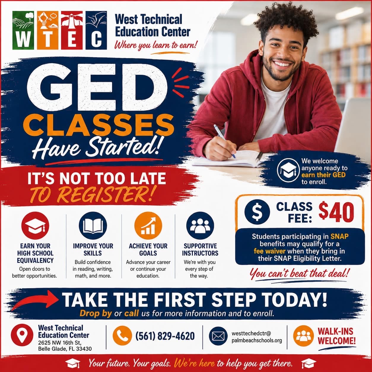 GED Classes Now Enrolling At West Technical Education Center