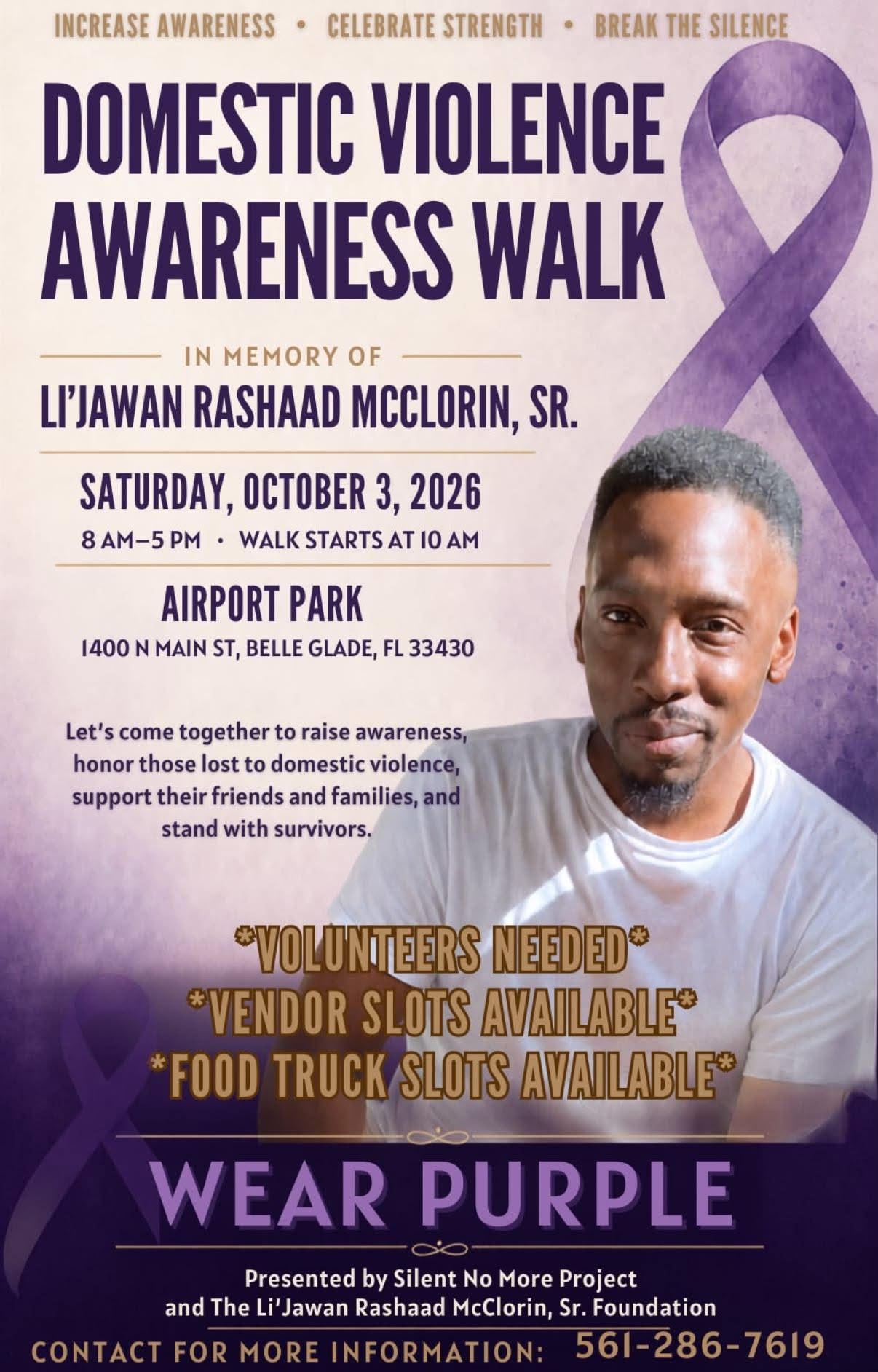 Domestic Violence Awareness Walk In Memory Of Li’jawan Rashaad Mcclorin, Sr.