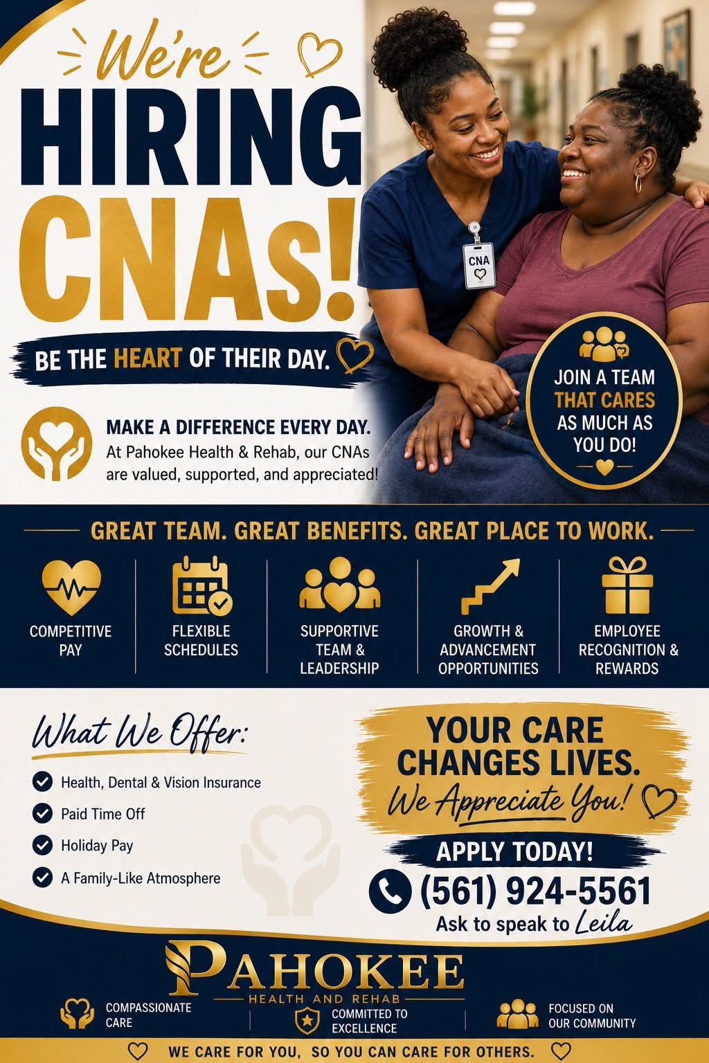 Pahokee Health & Rehab Is Now Hiring Certified Nursing Assistants