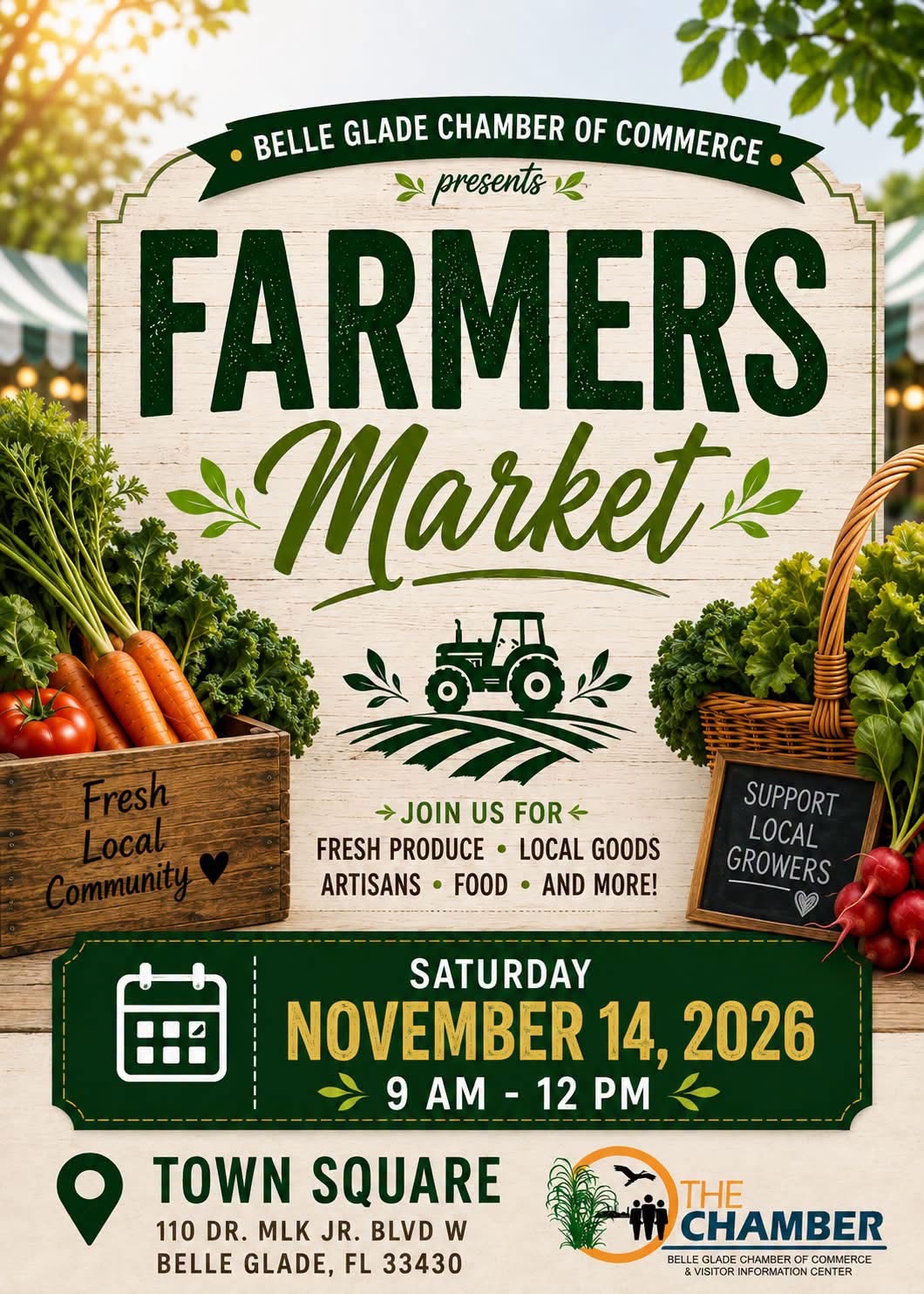 Belle Glade Chamber Of Commerce Presents Farmers Market