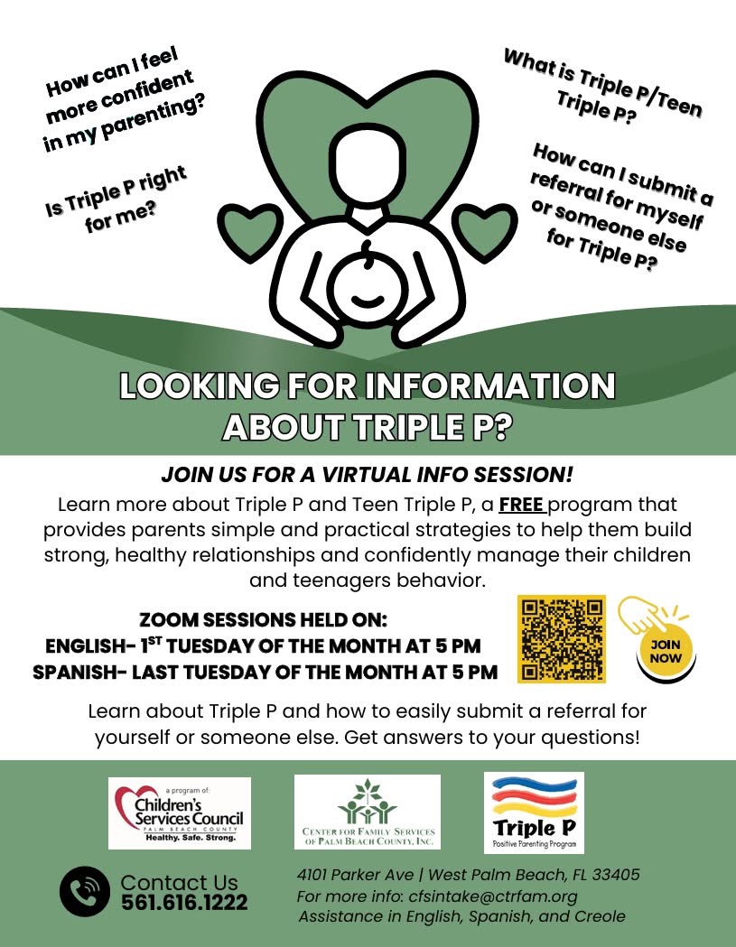 Virtual Info Sessions For Triple P Positive Parenting Program