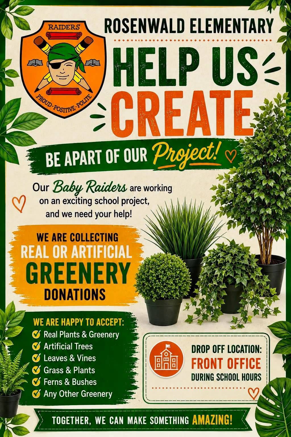 Rosenwald Elementary Seeks Greenery Donations For School Project
