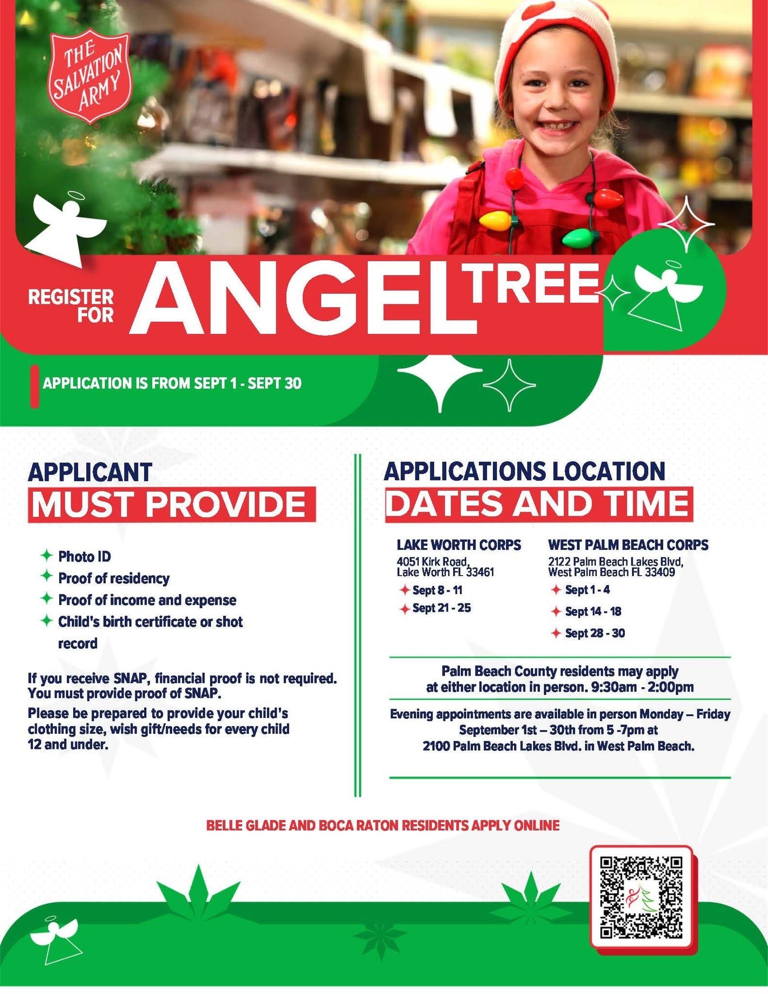 Salvation Army Angel Tree Applications Open for Palm Beach County Residents